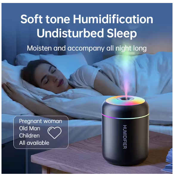 180ML Mini Air Humidifier USB Electric Aroma Diffuser Essential Oil Purifier Aromatherapy Mist Maker Lights For Car Home Bedroom