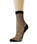 Golden Patterned Glitter Sheer Socks - Global Trendz Fashion®