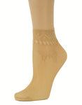 Swallowtail Beige Ankle Mesh Socks - Global Trendz Fashion®