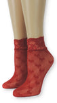 Valentine Red Mesh Socks - Global Trendz Fashion®