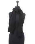 Jet Black Cotton Wrinkle Scarf - Global Trendz Fashion®