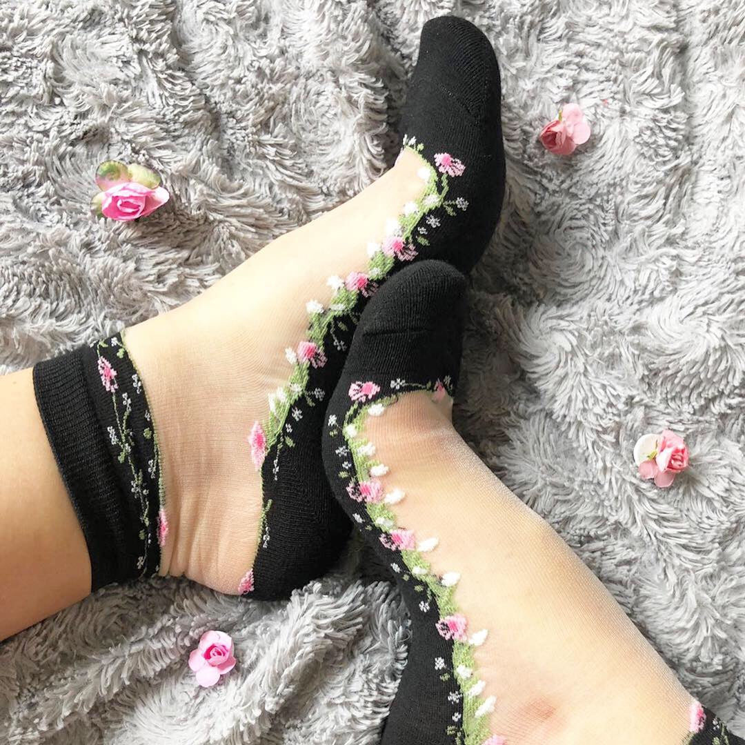 Have Stylish Womens Floral Socks