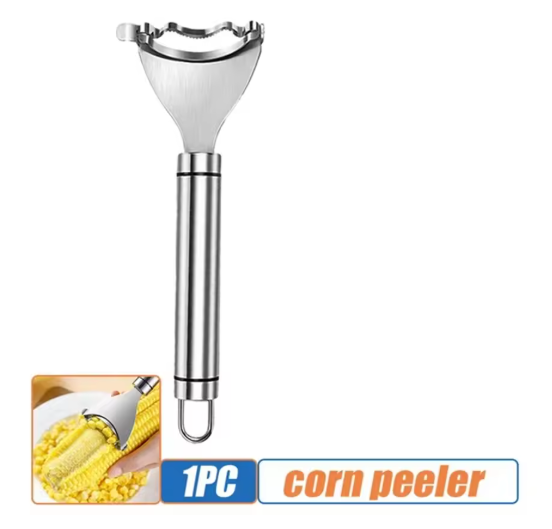 Stainless Steel Corn Peeler Corn Thresher Convenient Easy Peel Corn and Clean Fruit Vegetable Kitchen Cooking Accessories Tools