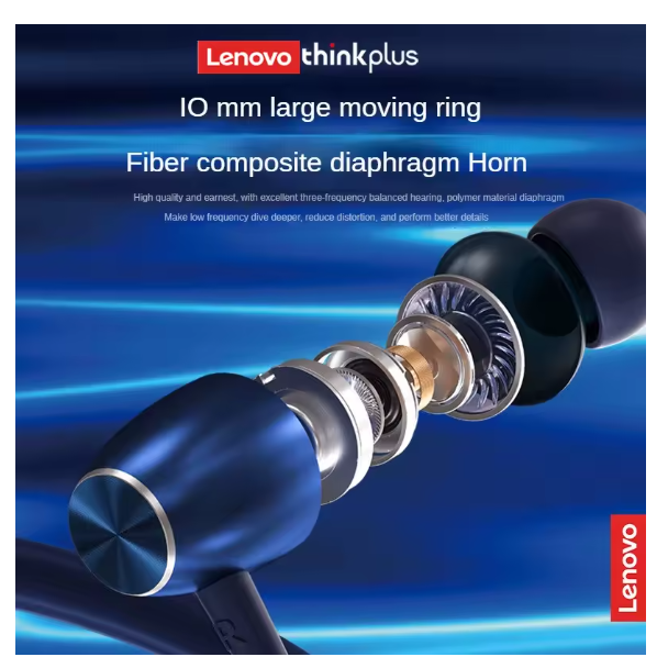 Lenovo Bluetooth Earphones HE05XII Wireless Earbuds Magnetic Neckband Earphone Waterproof Sport Headset Mic Noise Cancelling
