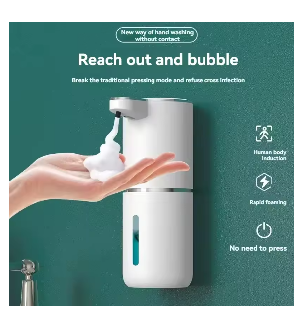 Automatic Soap Dispenser Touchless Foaming Soap Dispenser 380ml USB Rechargeable Electric 4 Level Adjustable Foam Soap Dispenser