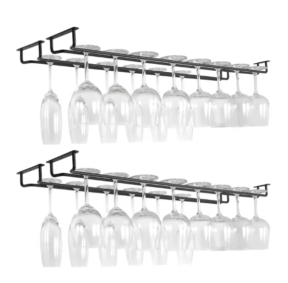 NICEFurniture Useful Iron Wine Rack Glass Holder Hanging Bar Hanger Shelf Wine Glass Rack Stand Paper Roll Holder for Home