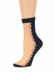 Soft Pink Floral Sheer Socks - Global Trendz Fashion®