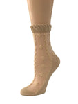 Four Leaf Beige Sheer Socks - Global Trendz Fashion®
