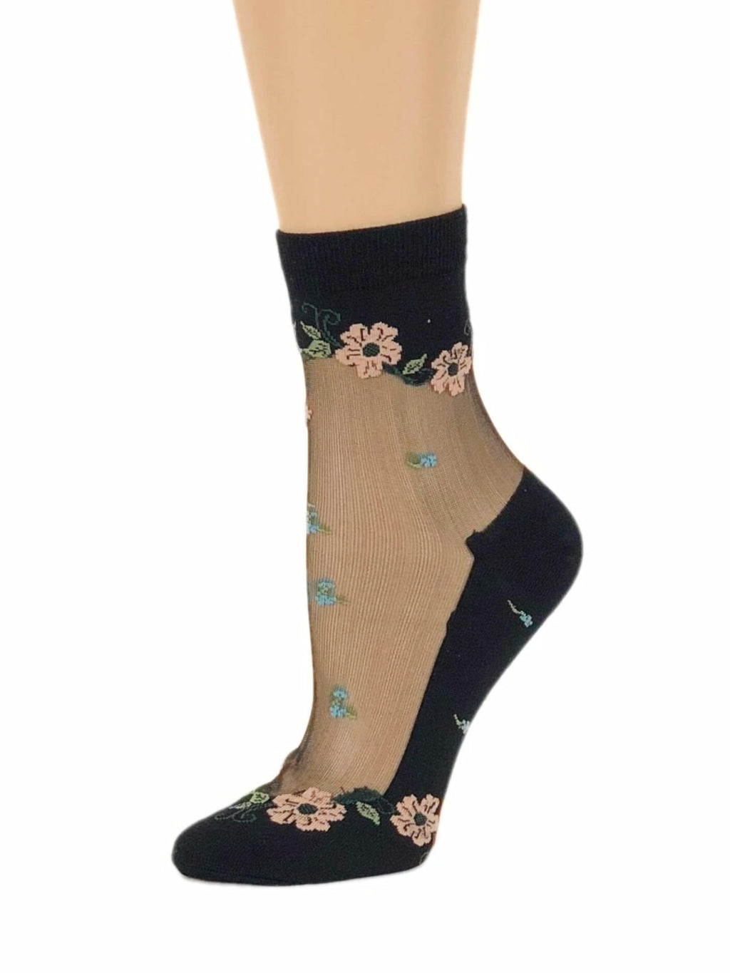 Frenzy Floral Sheer Socks - Global Trendz Fashion®
