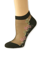 Stunning Pink Flower Ankle Sheer Socks - Global Trendz Fashion®