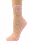 Pink Bow Sheer Socks - Global Trendz Fashion®