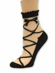 Extra Black Bow Sheer Socks - Global Trendz Fashion®