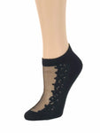 Gorgeous Black Patterned Ankle Sheer Socks - Global Trendz Fashion®