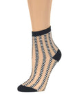 Ultra Black Striped Sheer Socks - Global Trendz Fashion®