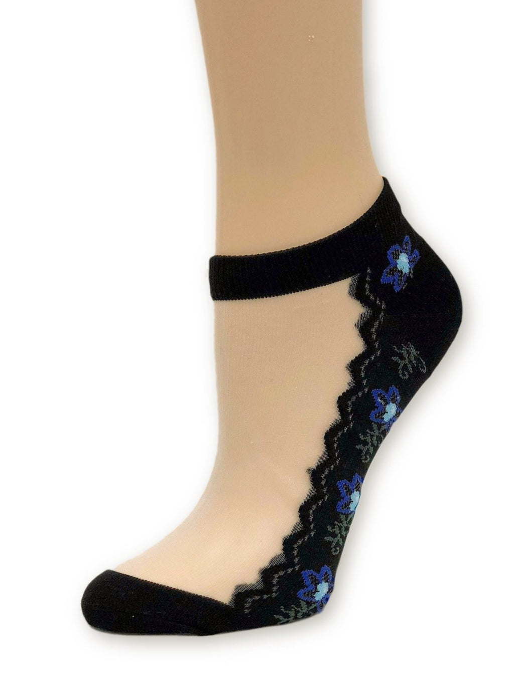 Charming Sea Blue Ankle Sheer Socks - Global Trendz Fashion®