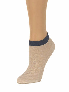 Black Stripped Cream Ankle Sheer Socks - Global Trendz Fashion®