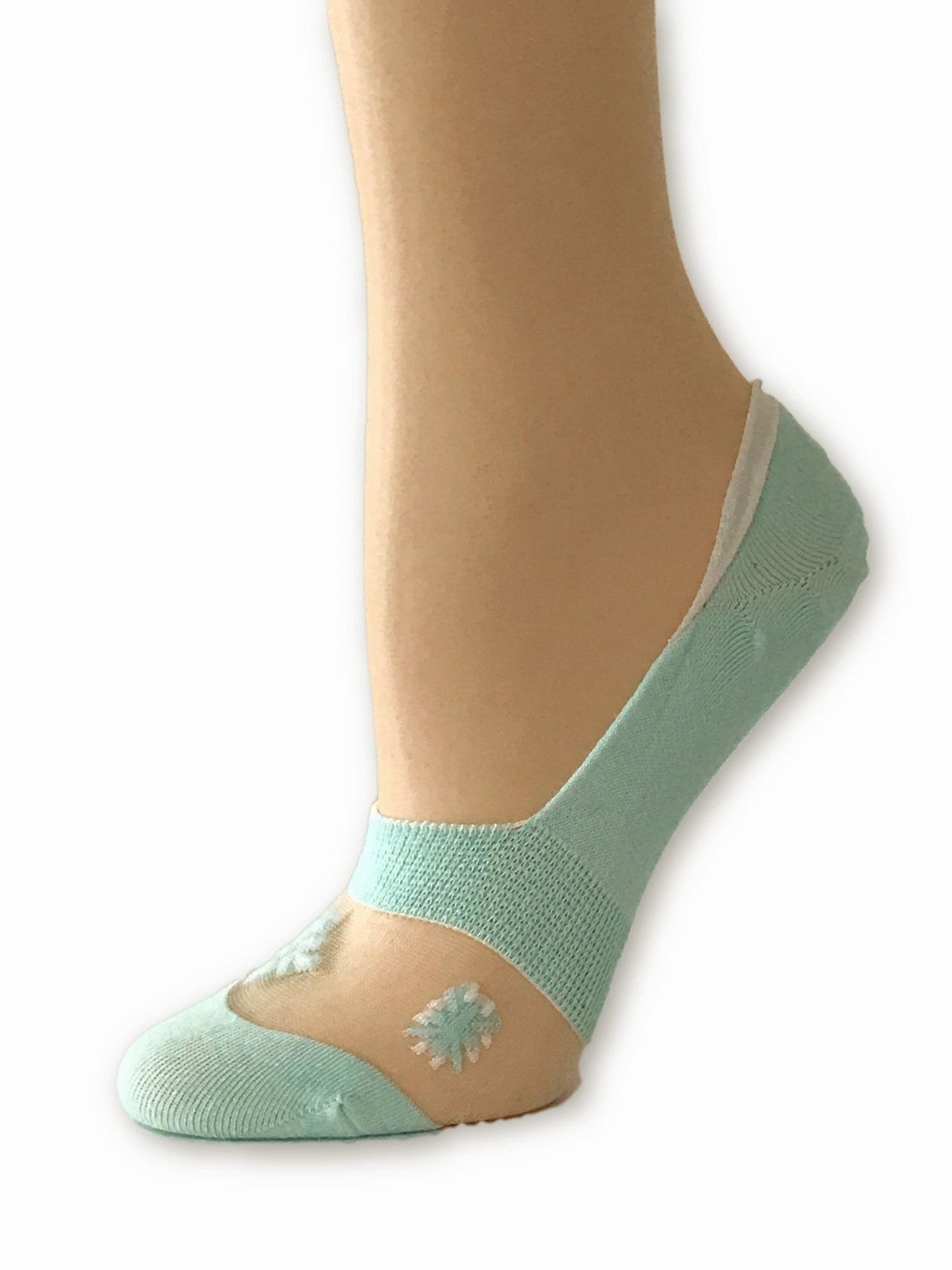 One-Stripped Turquoise Ankle Sheer Socks - Global Trendz Fashion®
