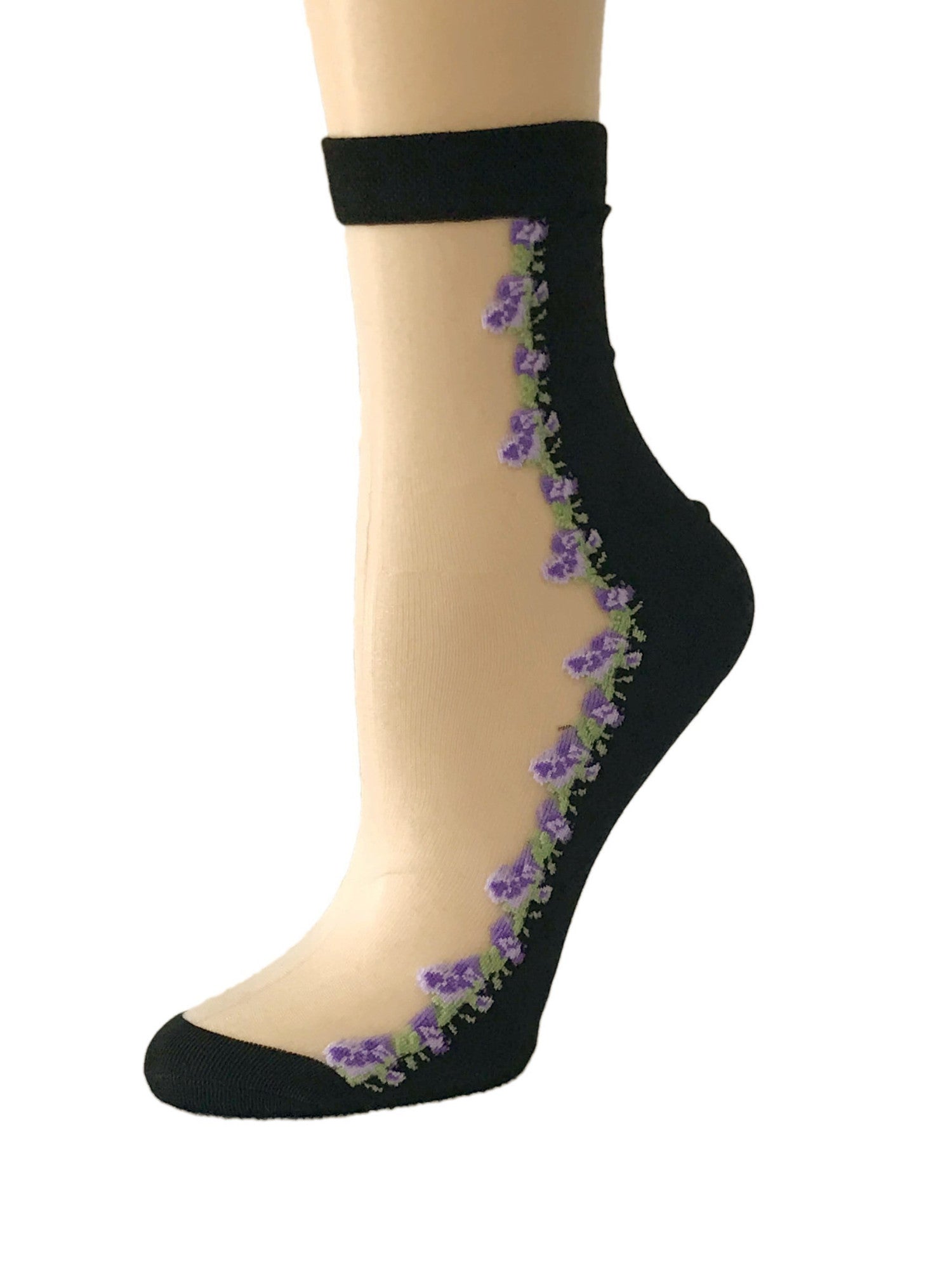 Elegant Mini Purple Sheer Socks - Global Trendz Fashion®