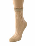 Dotty Beige Sheer Socks - Global Trendz Fashion®