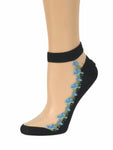 Small Wild Flowers Ankle Sheer Socks - Global Trendz Fashion®