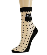Twin Cat Dotted Sheer Socks - Global Trendz Fashion®
