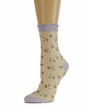 Tiny Floral Sheer Socks - Global Trendz Fashion®