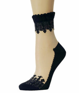 Dashing Embroidery Sheer Socks - Global Trendz Fashion®