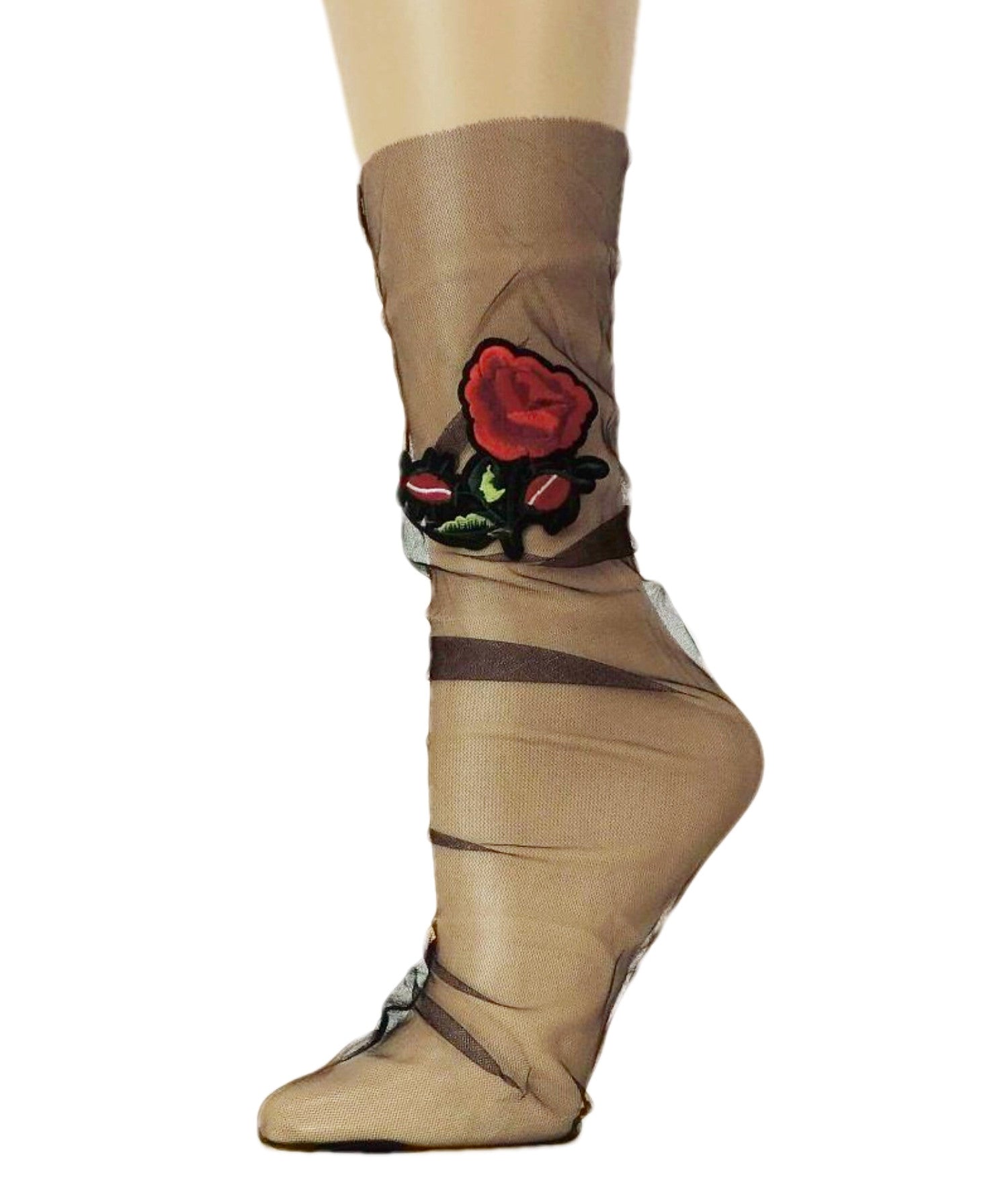 Red Rose Tulle Socks - Global Trendz Fashion®