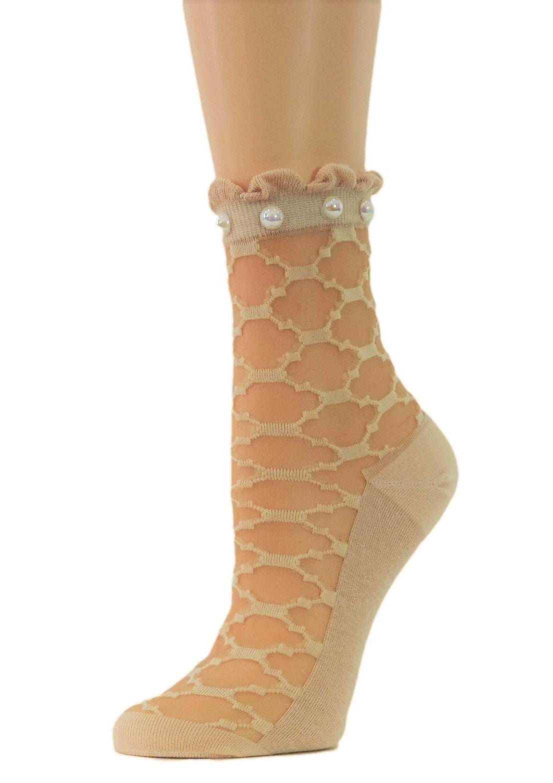 Pentagon Custom Sheer Socks with Beads - Global Trendz Fashion®