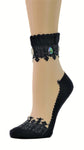 Fancy Custom Sheer Socks with Beads - Global Trendz Fashion®