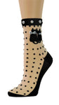 Twin Cats Custom Sheer Socks with Beads - Global Trendz Fashion®
