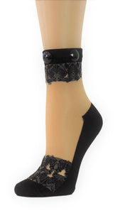 Dark Night Custom Sheer Socks with Beads - Global Trendz Fashion®