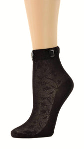 Black Custom Sheer Socks with crystals - Global Trendz Fashion®