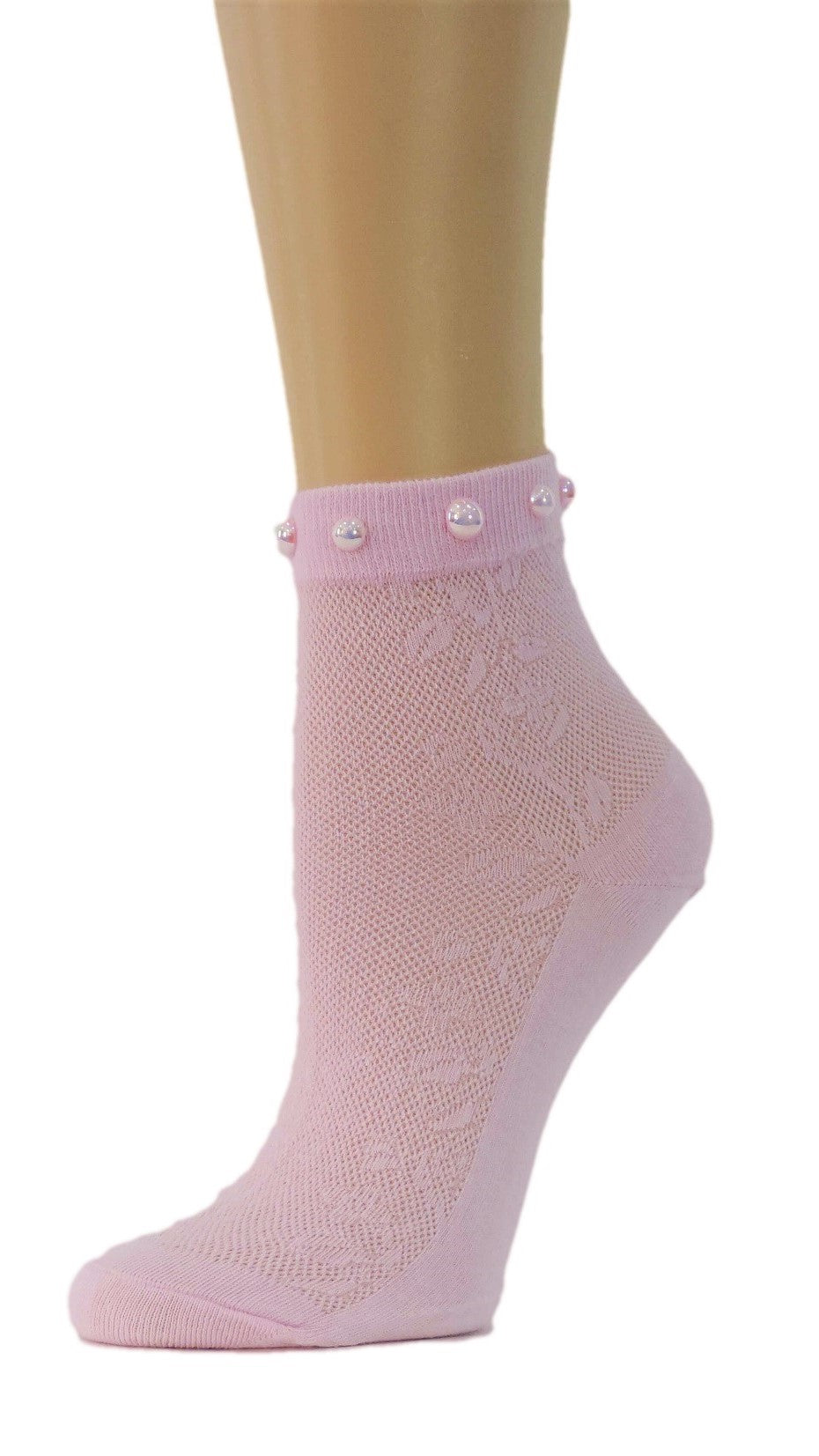 Blush Custom Sheer Socks with beads - Global Trendz Fashion®