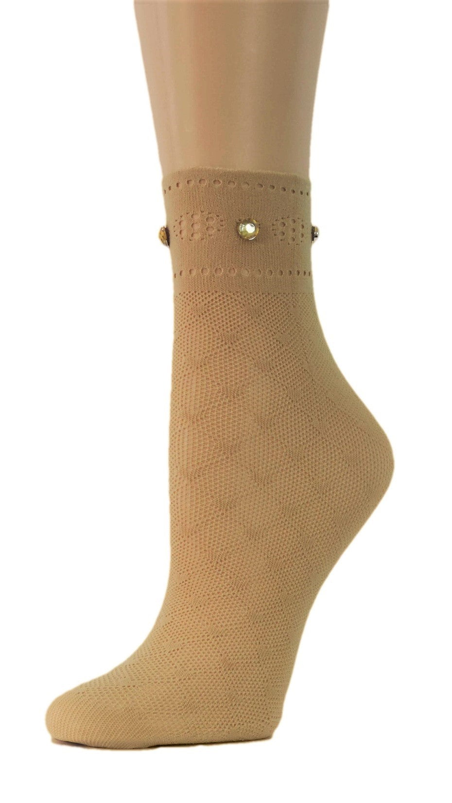 Tiny Heart Custom Mesh Socks with beads - Global Trendz Fashion®