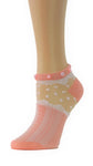 Peach Custom Ankle Socks with beads - Global Trendz Fashion®