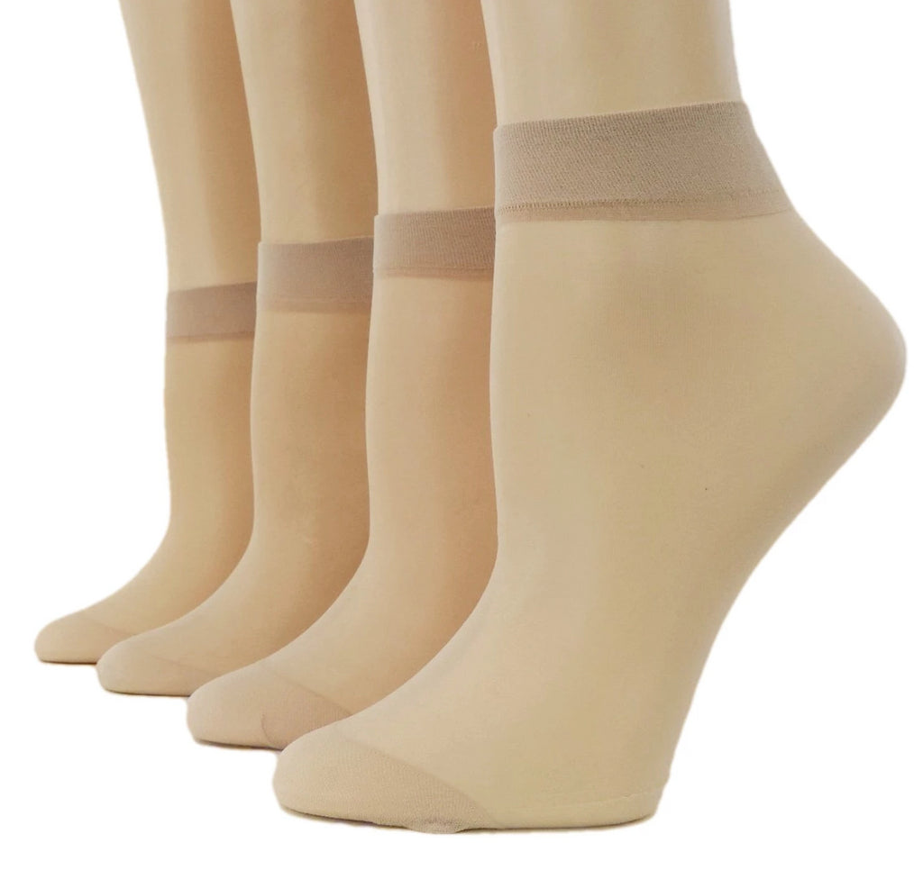 Beige Nylon Socks (Pack of 10 Pairs) - Global Trendz Fashion®