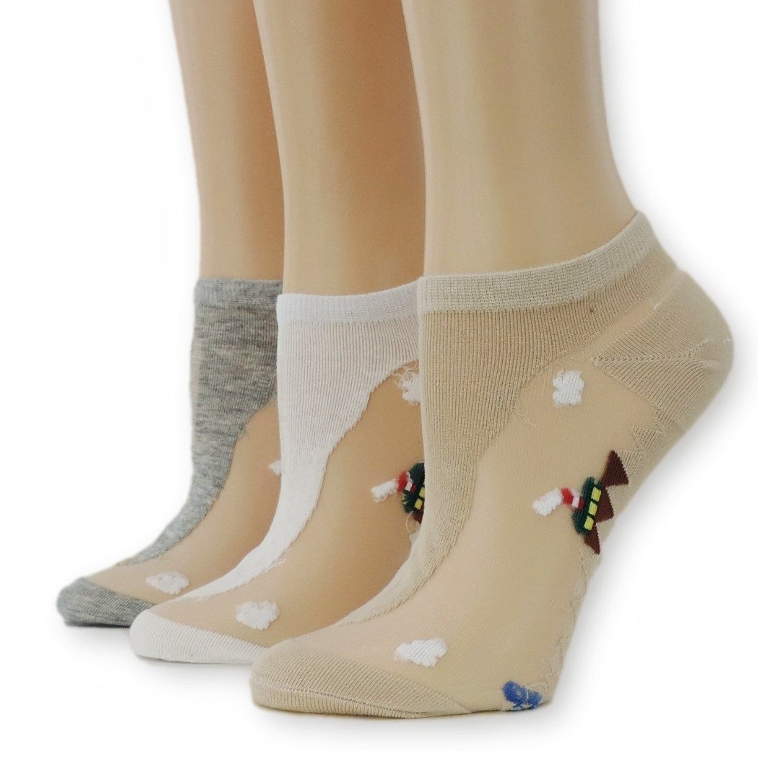 Pretty Ankle Sheer Socks (Pack of 3 Pairs) - Global Trendz Fashion®