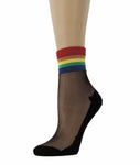 Multi Color Striped Sheer Socks - Global Trendz Fashion®