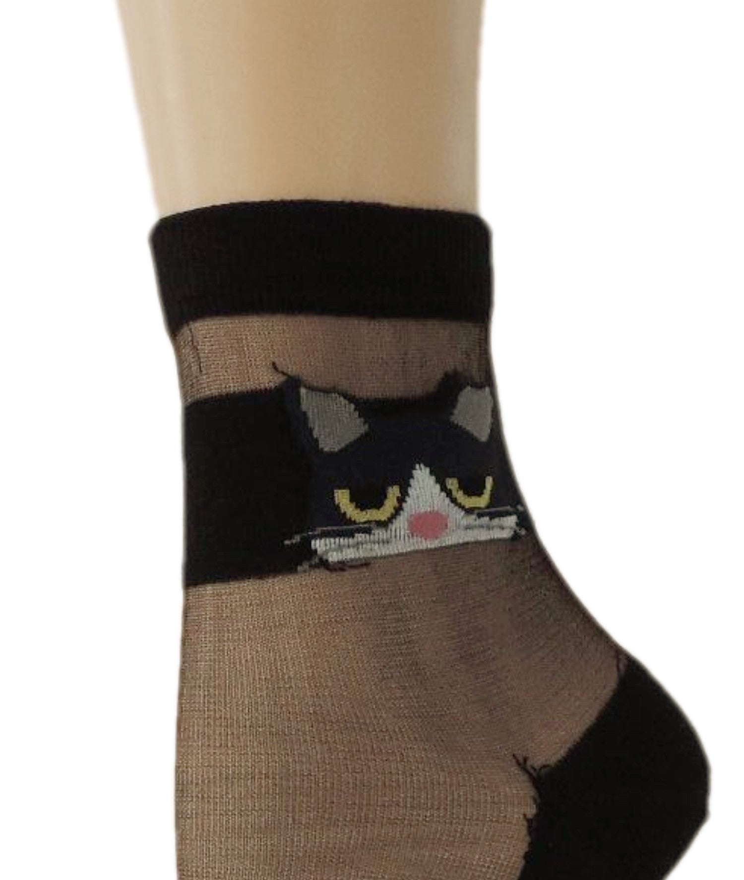 Kitty Eye Black Sheer Socks - Global Trendz Fashion®