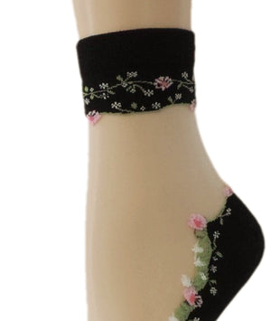 Spring Flowers Sheer Socks - Global Trendz Fashion®