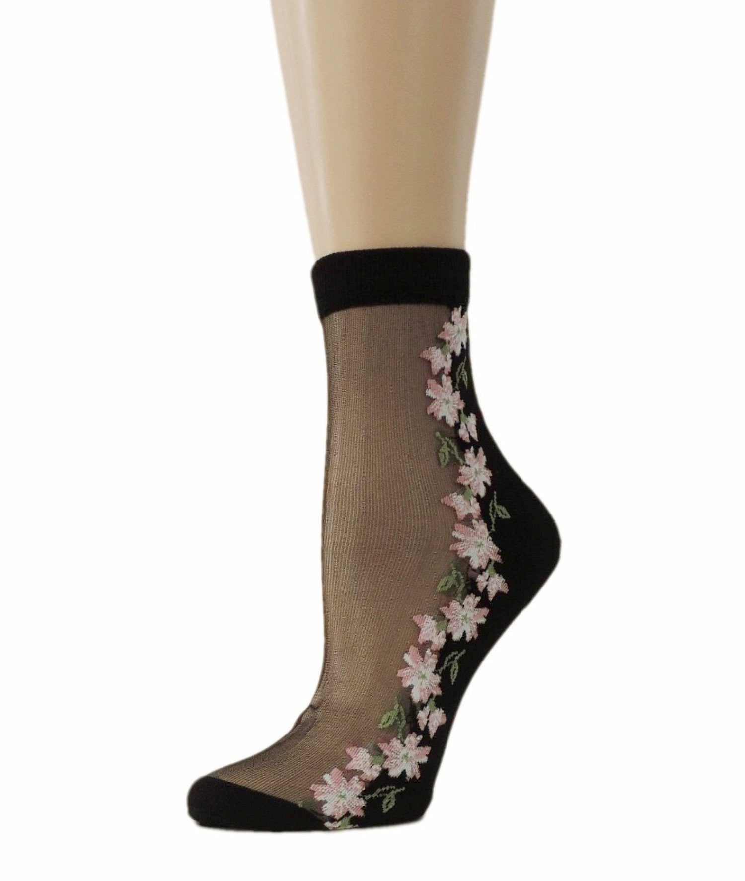 Happy Flowers Sheer Socks - Global Trendz Fashion®
