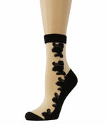 Big Black Roses Sheer Socks - Global Trendz Fashion®