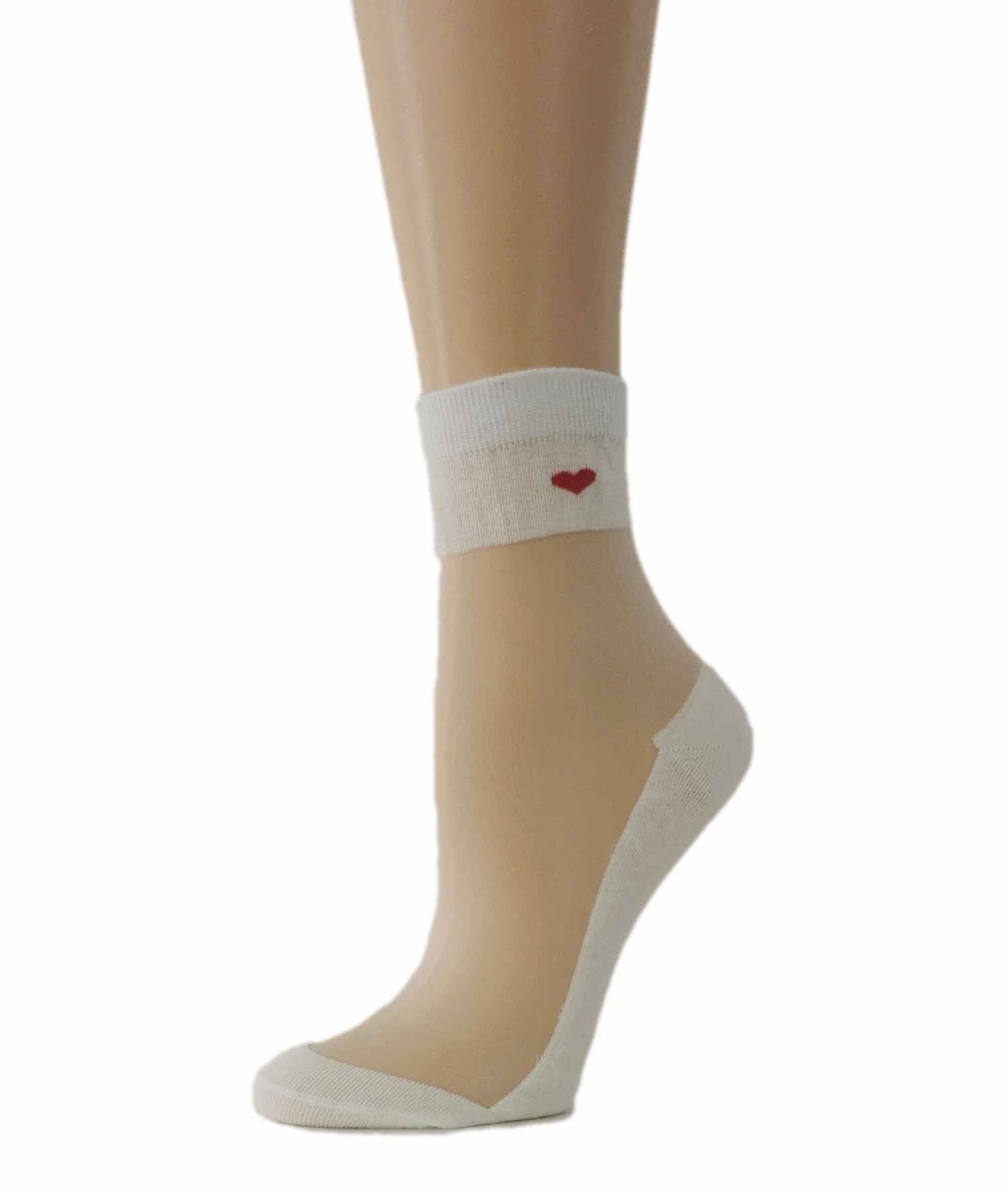 Young Heart White Sheer Socks - Global Trendz Fashion®