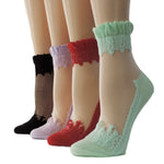 Stunning Patterned Sheer Socks (Pack of 4 Pairs) - Global Trendz Fashion®