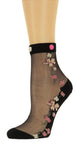 Summer Flowers Custom Sheer Socks with beads - Global Trendz Fashion®