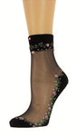Spring Flowers Custom Sheer Socks with beads - Global Trendz Fashion®