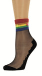 Multi-Color Striped Custom Sheer Socks with beads - Global Trendz Fashion®