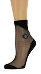Five Leaf Petal Custom Sheer Socks with crystals - Global Trendz Fashion®