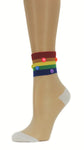 Multi Color Striped Custom Sheer Socks with beads - Global Trendz Fashion®